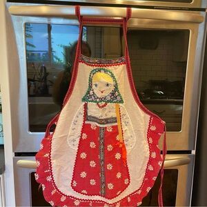 Handmade matryoshka 🪆 doll apron with pocket